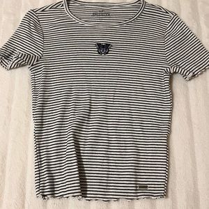 Holister stripped crop top